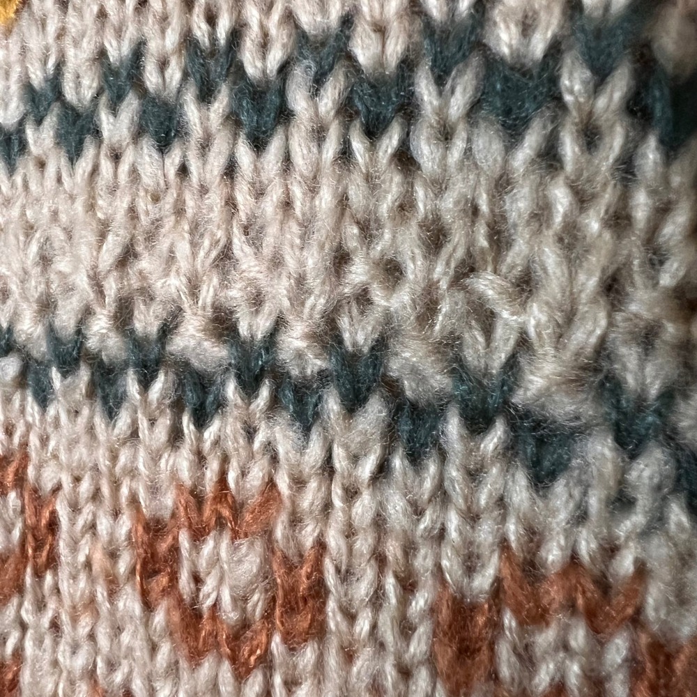Rewind‎ Womens Fair Isle Vintage-Inspired Toggle Button Cardigan Neutral Small - Picture 12 of 12